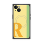 プレミアムスクエアケース with MagSafe［ オリジナル - initial color line - R yellow ］