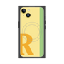 プレミアムスクエアケース with MagSafe［ オリジナル - initial color line - R yellow ］