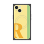プレミアムスクエアケース with MagSafe［ オリジナル - initial color line - R yellow ］