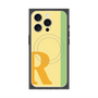 プレミアムスクエアケース with MagSafe［ オリジナル - initial color line - R yellow ］