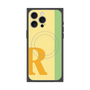 プレミアムスクエアケース with MagSafe［ オリジナル - initial color line - R yellow ］