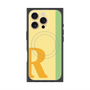 プレミアムスクエアケース with MagSafe［ オリジナル - initial color line - R yellow ］