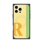 プレミアムスクエアケース with MagSafe［ オリジナル - initial color line - R yellow ］