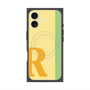 プレミアムスクエアケース with MagSafe［ オリジナル - initial color line - R yellow ］
