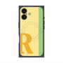 プレミアムスクエアケース with MagSafe［ オリジナル - initial color line - R yellow ］