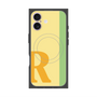 プレミアムスクエアケース with MagSafe［ オリジナル - initial color line - R yellow ］