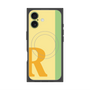 プレミアムスクエアケース with MagSafe［ オリジナル - initial color line - R yellow ］
