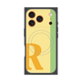 プレミアムスクエアケース with MagSafe［ オリジナル - initial color line - R yellow ］