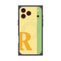 プレミアムスクエアケース with MagSafe［ オリジナル - initial color line - R yellow ］
