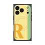 プレミアムスクエアケース with MagSafe［ オリジナル - initial color line - R yellow ］