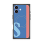 プレミアムスクエアケース with MagSafe［ オリジナル - initial color line - S blue ］