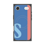 プレミアムスクエアケース with MagSafe［ オリジナル - initial color line - S blue ］