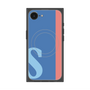 プレミアムスクエアケース with MagSafe［ オリジナル - initial color line - S blue ］