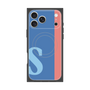 プレミアムスクエアケース with MagSafe［ オリジナル - initial color line - S blue ］