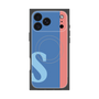 プレミアムスクエアケース with MagSafe［ オリジナル - initial color line - S blue ］