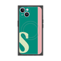 プレミアムスクエアケース with MagSafe［ オリジナル - initial color line - S green ］