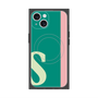 プレミアムスクエアケース with MagSafe［ オリジナル - initial color line - S green ］