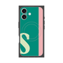 プレミアムスクエアケース with MagSafe［ オリジナル - initial color line - S green ］