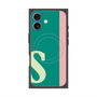 プレミアムスクエアケース with MagSafe［ オリジナル - initial color line - S green ］