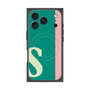プレミアムスクエアケース with MagSafe［ オリジナル - initial color line - S green ］