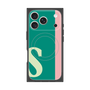 プレミアムスクエアケース with MagSafe［ オリジナル - initial color line - S green ］