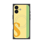 プレミアムスクエアケース with MagSafe［ オリジナル - initial color line - S yellow ］