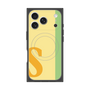 プレミアムスクエアケース with MagSafe［ オリジナル - initial color line - S yellow ］