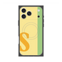 プレミアムスクエアケース with MagSafe［ オリジナル - initial color line - S yellow ］