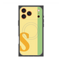 プレミアムスクエアケース with MagSafe［ オリジナル - initial color line - S yellow ］