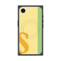 プレミアムスクエアケース with MagSafe［ オリジナル - initial color line - S yellow ］