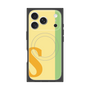 プレミアムスクエアケース with MagSafe［ オリジナル - initial color line - S yellow ］