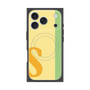 プレミアムスクエアケース with MagSafe［ オリジナル - initial color line - S yellow ］