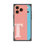 プレミアムスクエアケース with MagSafe［ オリジナル - initial color line - T pink ］