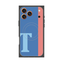 プレミアムスクエアケース with MagSafe［ オリジナル - initial color line - T blue ］