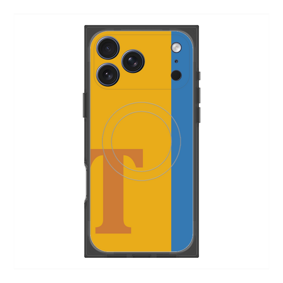 プレミアムスクエアケース with MagSafe［ オリジナル - initial color line - T orange ］