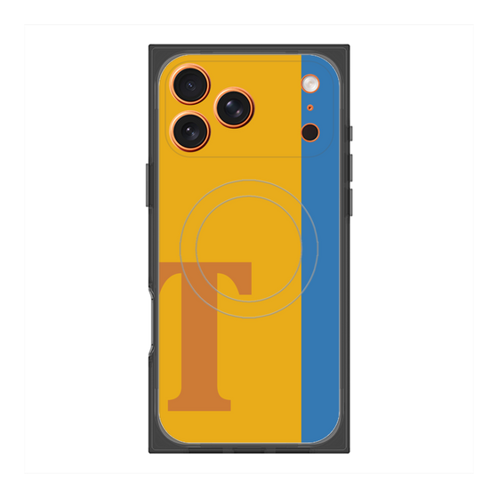 プレミアムスクエアケース with MagSafe［ オリジナル - initial color line - T orange ］