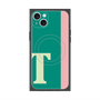 プレミアムスクエアケース with MagSafe［ オリジナル - initial color line - T green ］