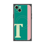 プレミアムスクエアケース with MagSafe［ オリジナル - initial color line - T green ］