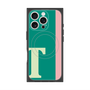 プレミアムスクエアケース with MagSafe［ オリジナル - initial color line - T green ］