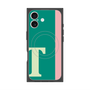 プレミアムスクエアケース with MagSafe［ オリジナル - initial color line - T green ］