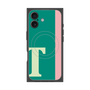 プレミアムスクエアケース with MagSafe［ オリジナル - initial color line - T green ］