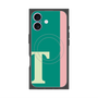 プレミアムスクエアケース with MagSafe［ オリジナル - initial color line - T green ］