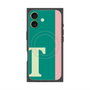 プレミアムスクエアケース with MagSafe［ オリジナル - initial color line - T green ］