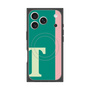 プレミアムスクエアケース with MagSafe［ オリジナル - initial color line - T green ］