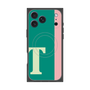 プレミアムスクエアケース with MagSafe［ オリジナル - initial color line - T green ］