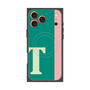 プレミアムスクエアケース with MagSafe［ オリジナル - initial color line - T green ］
