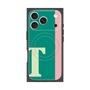 プレミアムスクエアケース with MagSafe［ オリジナル - initial color line - T green ］