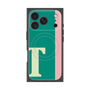プレミアムスクエアケース with MagSafe［ オリジナル - initial color line - T green ］