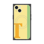 プレミアムスクエアケース with MagSafe［ オリジナル - initial color line - T yellow ］