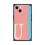 プレミアムスクエアケース with MagSafe［ オリジナル - initial color line - U pink ］